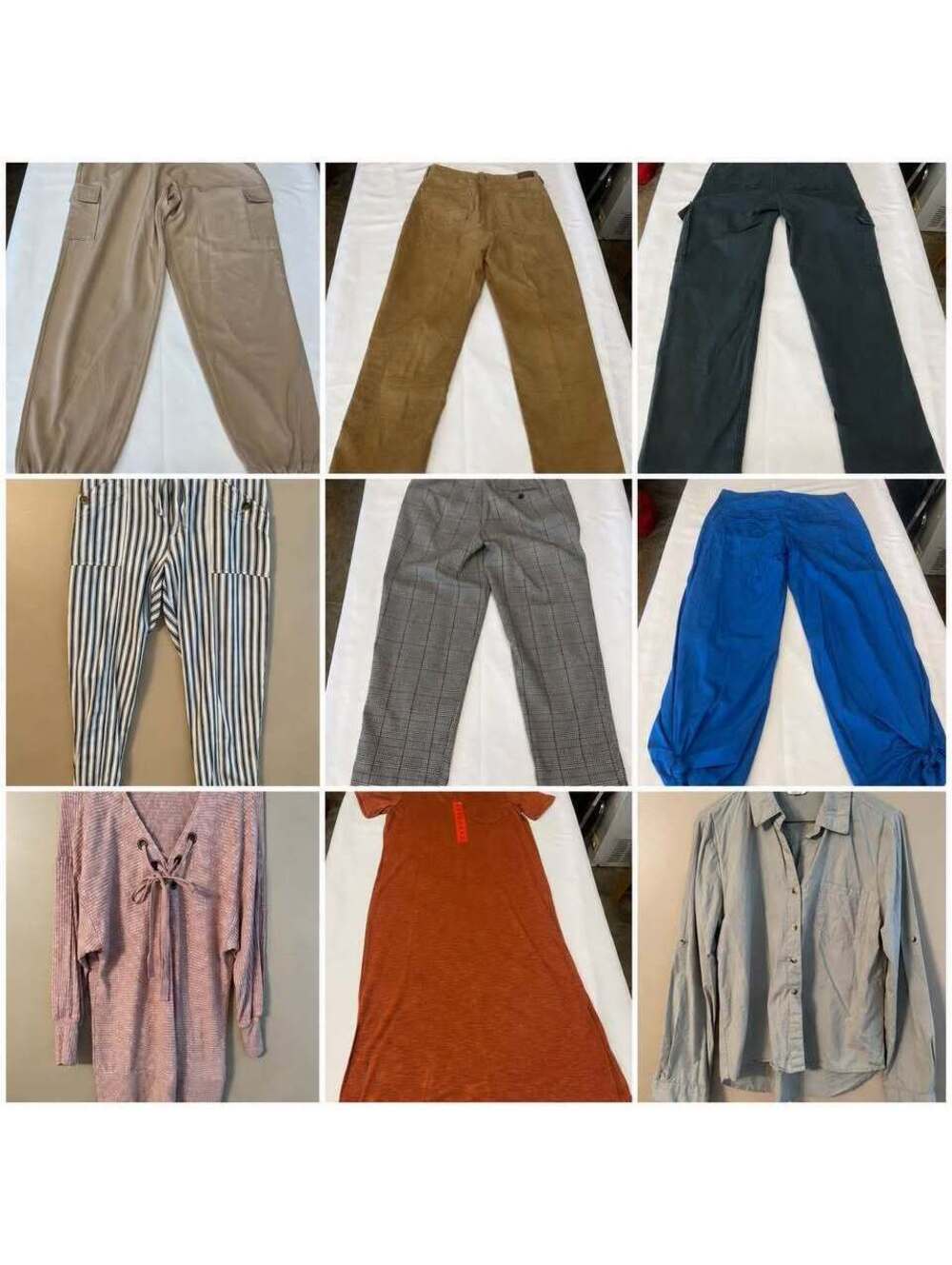 Women’s / Juniors Clothing Lot – Pants, Dress & Tops – 9 Pieces